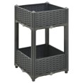 thumbnail image 1 of vidaXL Planter Raised Flower Bed with Rattan Look Plant Box Polypropylene, 1 of 6