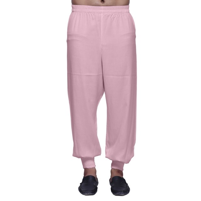 Atasi Mens Rayon Solid Readymade Harem Pajama Ethnic Wear Elastic Bottom Pant