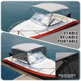 thumbnail image 3 of Bimini Tops for Boats 3 Bow, Aluminum Frame Boat Cover with Waterproof 600D Marine Grade Canvas, Fits 54"-60" Width, 2 Rear Support Poles, Adjustable Straps, Storage Boot, Light Grey, 3 of 6