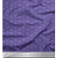 thumbnail image 1 of Soimoi Purple Poly Georgette Fabric Scales Geometric Printed Craft Fabric by the Yard 42 Inch Wide, 1 of 3