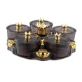 thumbnail image 3 of Serving Tray Easy to Carrying 5 Compartment for Sweets Dessert Indoor Outdoor dark gray, 3 of 8