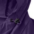 thumbnail image 3 of biudgviw Manteaux de Pluie pour Femmes Imperméables Légers Coupe-Vent d'Extérieur pour Course Randonnée Imperméable à Fermeture Éclair Manteau de Pluie à Capuche Manteau d'Extérieur, 3 of 5