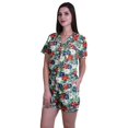thumbnail image 3 of Moomaya Pyjama pour Femmes Imprimé, Ensemble Deux Pièces à Col Cranté avec Short, 3 of 6