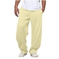 thumbnail image 1 of Erwazi Sweatpants for Men Wide Leg Drawstring Elastic Waist Open Bottom Athletic Pants Solid Casual Comfy Running Trousers with Pockets, 1 of 6