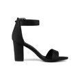 thumbnail image 3 of BLISSFUL STEP Women's Shoes Ankle Strap Block Heel Buckle Open Toe Sandals Black 5.5, 3 of 8