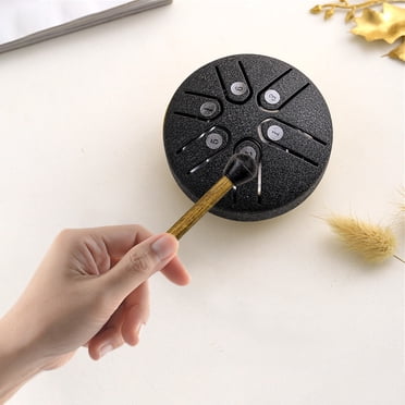 Vrorvz Mini Steel Tongue Drum for Children and Beginner Musicians Portable 3 Inch Relaxation Gift for Kids Stress Relief Easy to Play Includes Drumsticks and Healing Sounds
