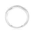 thumbnail image 3 of 1/4ct Infinity Diamond Stackable Women's Wedding Ring 14K White Gold Band, 3 of 4