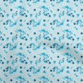 thumbnail image 1 of oneOone Cotton Poplin Light Blue Fabric Abstract Floral Sewing Material Print Fabric By The Yard 42 Inch Wide, 1 of 4