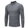 thumbnail image 3 of T-shirt à Manches Longues Col Roulé Couleur Unie Automne Hiver pour Hommes, 3 of 3
