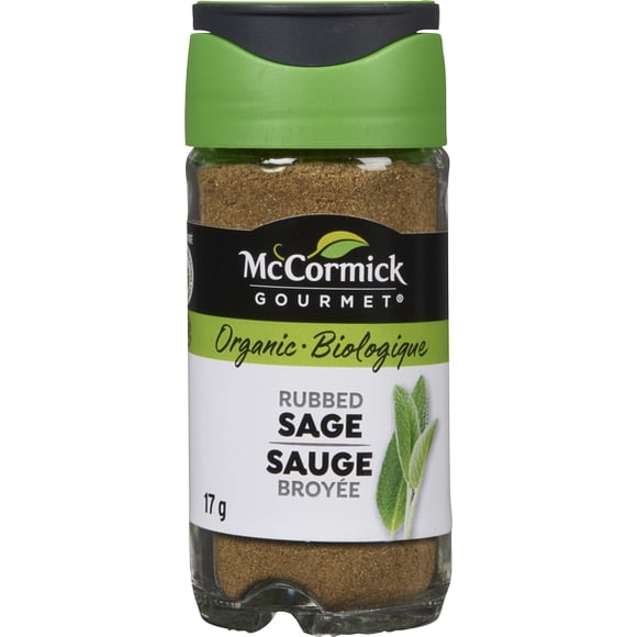McCormick Gourmet, New Bottle, Premium Quality Natural Herbs & Spices, Organic Rubbed Sage