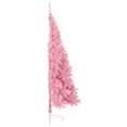 thumbnail image 3 of vidaXL Artificial Half Christmas Tree with Stand Pink 240 cm PVC, 3 of 5