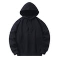 thumbnail image 1 of RXIRUCGD Chandail à Capuchon Décontracté pour Homme, Mode, Uni, Col Rond, Manches Longues, Fermeture Éclair, Poche, Hauts, Sport, Plein Air, Chandail, Noir, Taille : 3TG, 1 of 8