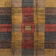thumbnail image 1 of Ahgly Company Tapis d'Intérieur Carrés Abstraits Rouge Brun à Carreaux, 5 Pieds Carré, 1 of 6