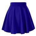 thumbnail image 1 of Mrat Linen Skirt Women's Basic Versatile Stretchy Flared Casual High Waist Skater Skirt Skater Skirts S-37 Blue 3XL, 1 of 3