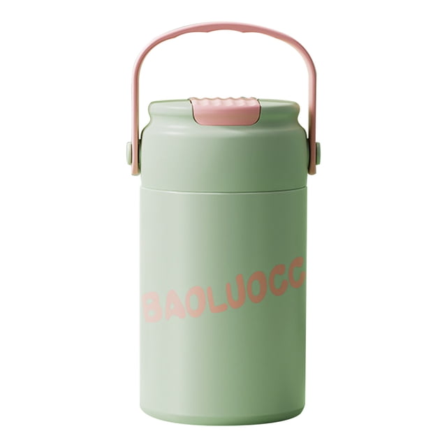 Mefallenssiah 550Ml Stainless Steel Cup with Good Appearance Tea Water Separation Tea Cup Straw Cup Floral Tea Cup