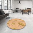 thumbnail image 4 of Ahgly Company Tapis d'Intérieur Lavable en Machine Carré Orange Transitionnel, 3 Pieds Carré, 4 of 7