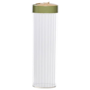 EARKITY Pasta Storage Containers, Clear Plastic Food Storage Jar with Lid, Dry Food Keeper Canister, Spaghetti Container Storage, Round Transparent Skinny Storage Container for Pasta and Dry Goods