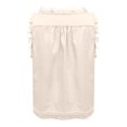 thumbnail image 4 of Timegard Tank Top for Women Lace U Neck Drawstring Sleeveless Ruched Button Summer Fashion Casual Tee, 4 of 5