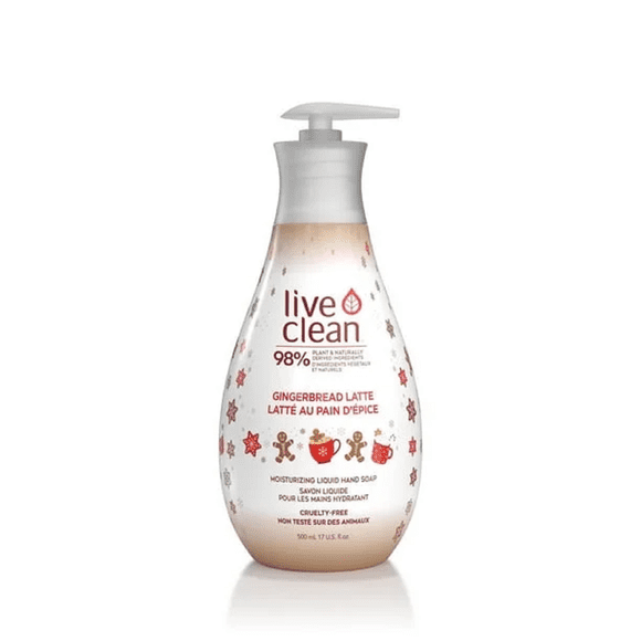 Refurbished Live Clean Holiday Gingerbread Latte Moisturizing Hand Soap, 500 mL