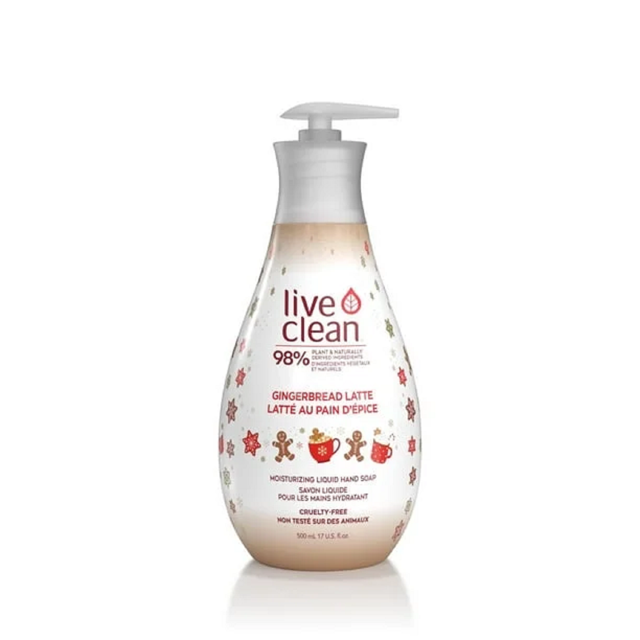 Refurbished Live Clean Holiday Gingerbread Latte Moisturizing Hand Soap, 500 mL