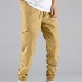 thumbnail image 1 of DPTALR Men's Drawstring Elastic Waist Solid Color Casual Length Pants, 1 of 9