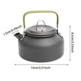 thumbnail image 1 of Large Capacity Stainless Steel Portable Outdoor Camping Kettle For Boiling Water Hiking Picnic And Travel Cookware, 1 of 3
