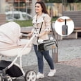 thumbnail image 3 of Momcozy Universal Baby Stroller Organizer with Insulated Cup Holder, Detachable Phone Bag & Shoulder Strap, Gray, Infant & Toddler, 3 of 7