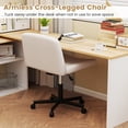 thumbnail image 4 of Gymax Chaise Croisée Sans Roues avec Siège Grand Rembourré Doux Hauteur Réglable Beige Moderne, 4 of 10