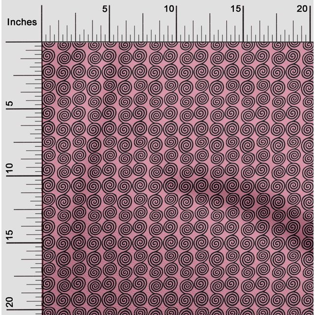 oneOone Cotton Poplin Fabric Spiral Block Fabric Prints By Yard 42 Inch Wide
