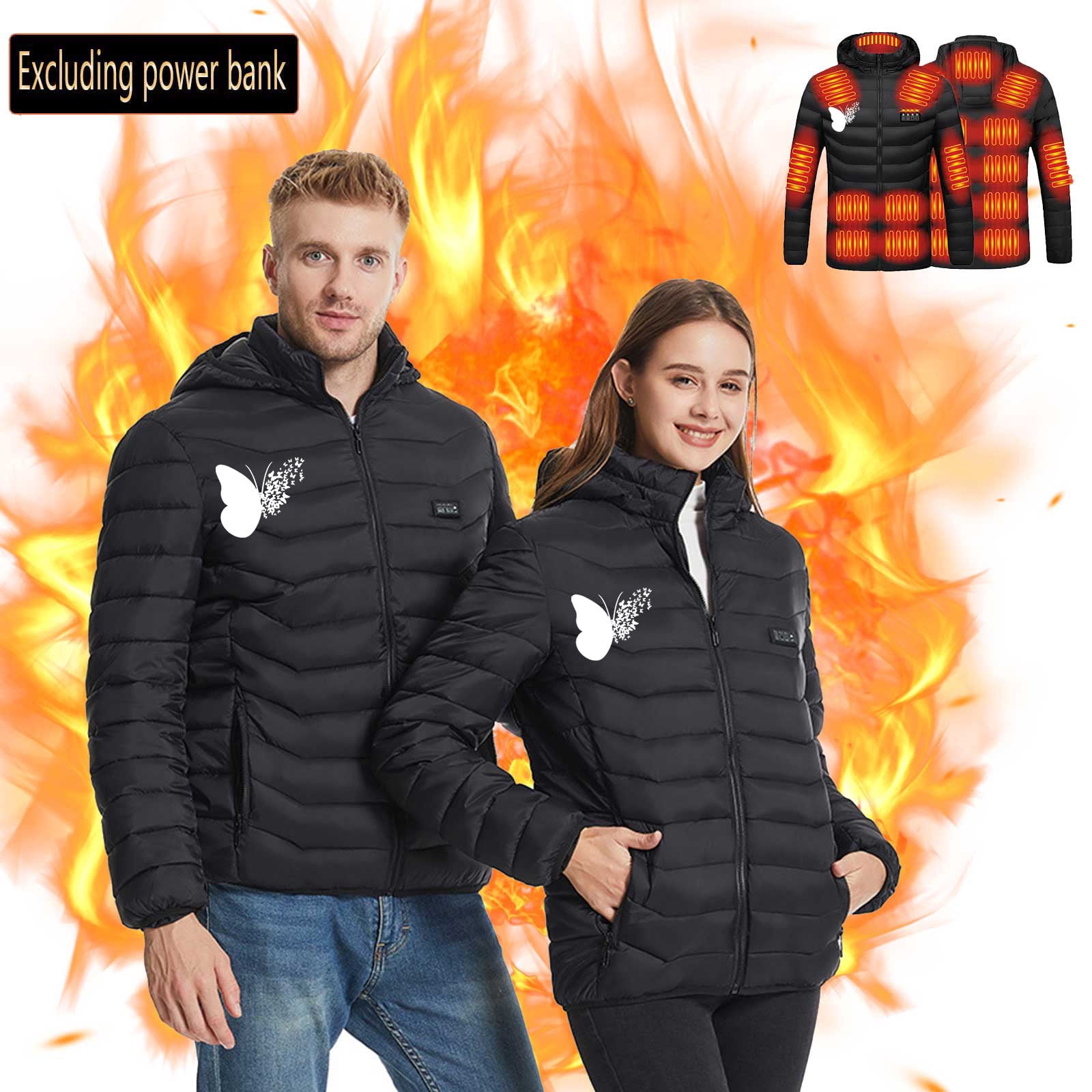 Coats for Women USB Intelligent Constant Temperature Heated Windproof Plus Size Coat For Men And Women Winter 21 Heated Jacket Coat Womens Winter Jacket on Clearance