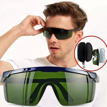 iKeener Laser Safety Glasses Eye Protection for IPL/E-light Hair Removal Safety Protective Glasses Universal Goggles Green Eyewear （Free Glasses Case and Cleaning Cloth）