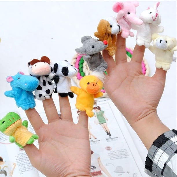 Marionnettes à Doigts Animaux – Lot De 10 Peluches Pour Histoires, Jeux éducatifs Et Fêtes