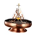 thumbnail image 1 of jifeng Chinois Porte-Bobine Cadre de Support de Cadeau Décoration de Bureau Ornements Bobine Rack Rouge, 1 of 6