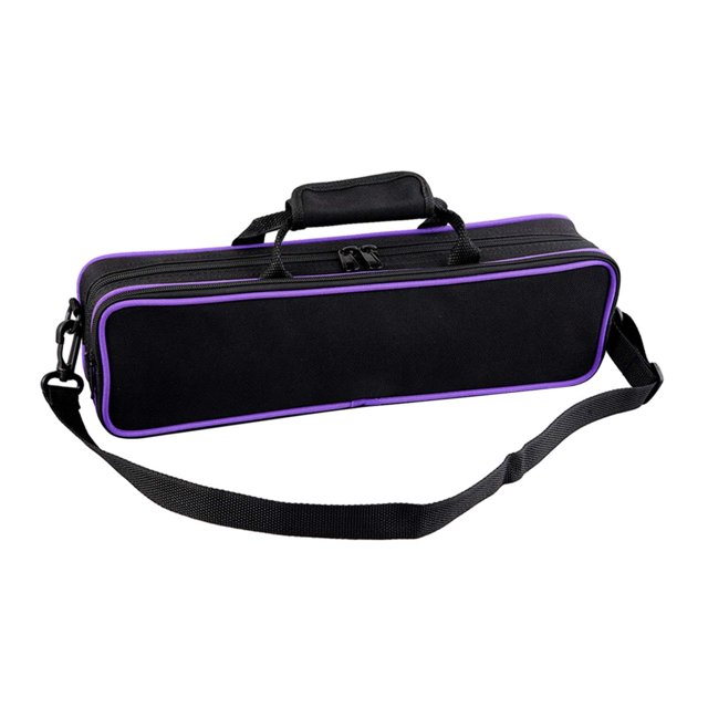 Bunblic Sac de Transport pour Flûte 16 Trous Étui pour Instruments de Musique Sac de Protection Portable Polyvalent avec Bandoulière Violet