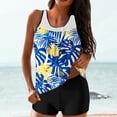 thumbnail image 2 of yoeyez Tropical Print Tankini for Women Two Piece Bathing Suits Summer Boho Swim Top with Buttom Tummy Control Modest Swimsuits Beachwear Multicolor,M, 2 of 7