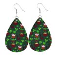 thumbnail image 1 of Boucles d'Oreilles Mode Femme Jour de la Saint-Patrick Forme Goutte Verte Impression Clous d'Oreilles, 1 of 9