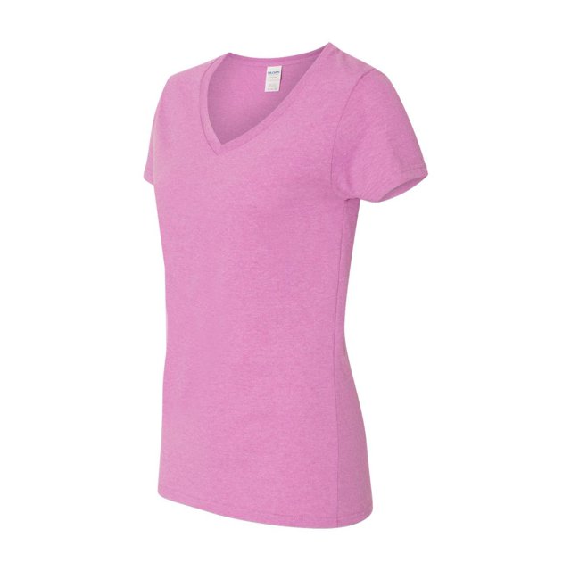 Gildan - T-Shirt à Col en V pour Femmes en Coton Épais