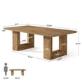 thumbnail image 2 of Tribesigns Large Executive Desk, 62.99-inch Farmhouse Home Office Desk, Rectangular Computer Table for Home Office, Brown, 2 of 9