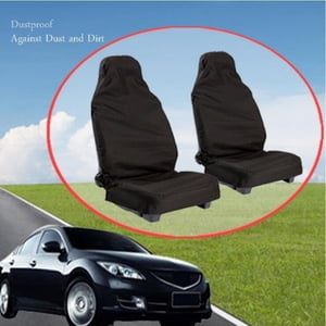 UPGRATOR 2Pcs Protecteur de protection de siège de voiture noir pour les conducteurs Couverture de siège et plaquette inférieure universelle de siège du véhicule