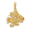 thumbnail image 1 of 14K Yellow Gold Solid Polished Dragon Pendant, 1 of 2