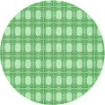 thumbnail image 1 of Ahgly Tapis Rond Lavable en Machine Intérieur Transitionnel Vert Clair, 3 Pieds Rond, 1 of 7