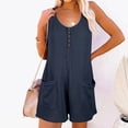 thumbnail image 2 of Yuyuzo Women's Sleeveless Romper, Solid Color, 2 of 7