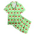 thumbnail image 5 of Luvoko Child Children DIY Anniversary Print Pajama Set Short Sleeve Button Up Top And Shorts, 5 of 5