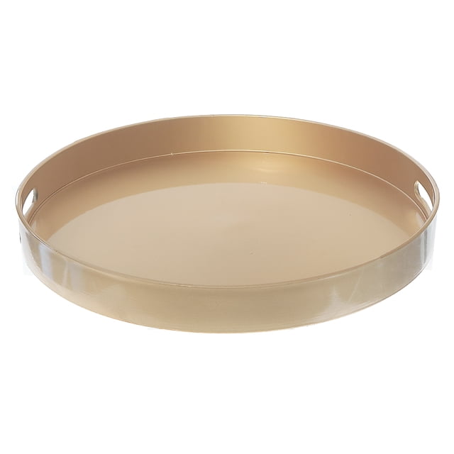Plateau De Service Rond Avec Poignée (Doré)