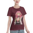 thumbnail image 2 of T-Shirt Basique à Manches Courtes pour Femmes Demon Slayer Lame Temple Ganlu Mili, 2 of 6
