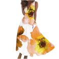 thumbnail image 1 of RKSTN Robes d'Invitée de Mariage pour Femmes Mode Décontractée Amples Grande Taille Évasées Robes d'Été Décontractées Bohèmes à Imprimé Floral Sans Manches à Col en V Poitrine Enveloppée Robes de Cocktail, 1 of 5