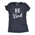 thumbnail image 1 of Womens Be Kind T Shirt Cute Positive Message Text Tee for Ladies (Heather Navy) - XL, 1 of 3