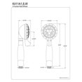 thumbnail image 2 of Kingston Brass K411AW Kaiser Douchette 4 Fonctions, Blanc & Gris, 2 of 2
