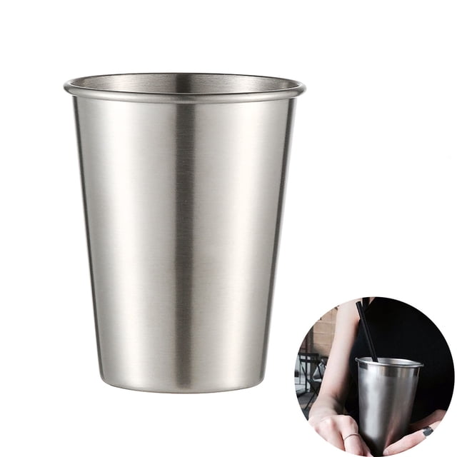 Vaidha Tasse en Acier Inoxydable Boire Bière Verre Tasses à Portions Maison Outil de Voyage