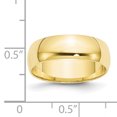 thumbnail image 3 of Bague Demi-Ronde Légère en Or Jaune 10K 6 mm Taille 8, 3 of 3